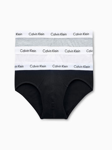 CALVIN KLEIN BU2661 Cotton Stretch 3 Pack Hip Briefs - BASS