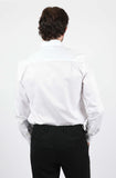 HARDY AMIES HA001SF Herringbone L/S Business Shirt - White