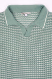 JAMES HARPER JHK78 Open Neck Polo Knit Shirt - Forest