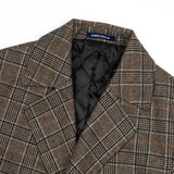 JAMES HARPER CHARCOAL WOOL BLEND DOUBLE BREASTED SHORT PADDED COAT