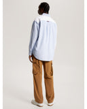TOMMY HILFIGER PREM OX BLCK SHRT CLOUDY BLUE/PINK