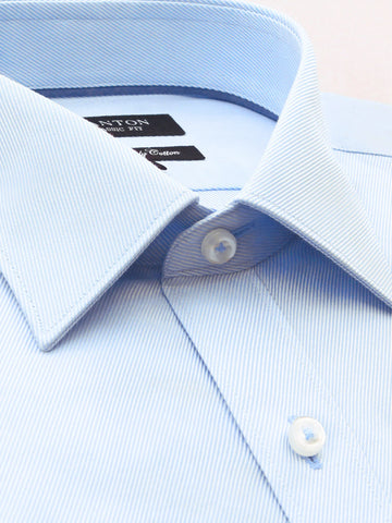 GANTON WINDSOR LUXURY TWILL SHIRT - Sky