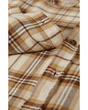 BRIXTON Bowery Long Sleeve Flannel Shirt - Whitecap/Sand/Pinecone Brown