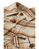BRIXTON Bowery Long Sleeve Flannel Shirt - Whitecap/Sand/Pinecone Brown