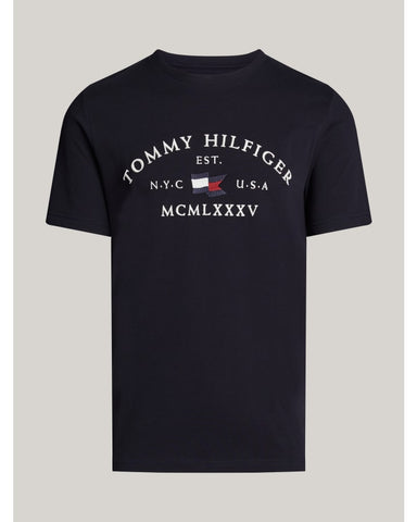 TOMMY HILFIGER MW0MW36454_DW5 NAUTICAL ARCH TEE - Desert Sky