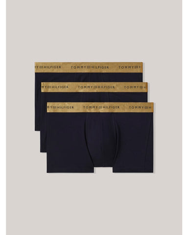 TOMMY HILFIGER UM0UM03411_0TU 3-Pack Metallic Logo Trunks Gift Set - GOLD/GOLD/GOLD
