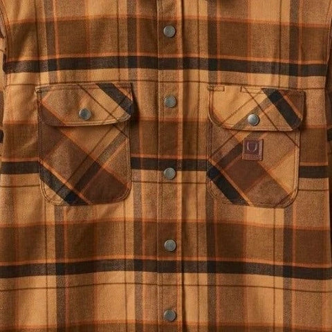 BRIXTON Seagaze Flannel Shirt - Burro Brown/ Pinecone