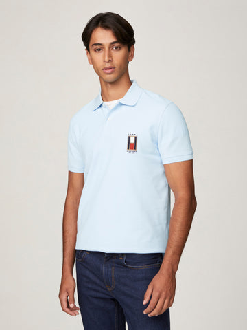 TOMMY HILFIGER MW0MW36790_C3Q Vertical Flag Regular Polo - Sweet Blue