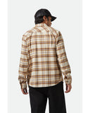 BRIXTON Bowery Long Sleeve Flannel Shirt - Whitecap/Sand/Pinecone Brown