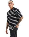 KISS CHACEY Lorenzo Heavy Oversized Tee - Black/White