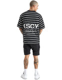 KISS CHACEY Lorenzo Heavy Oversized Tee - Black/White