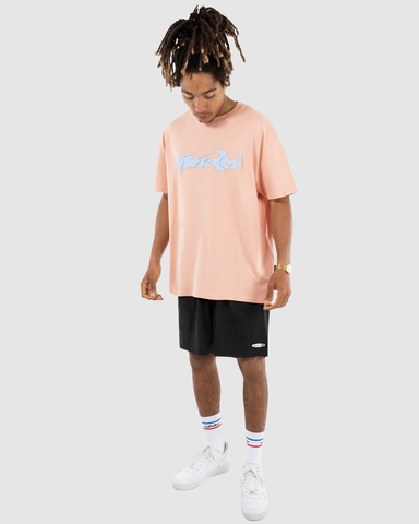 WNDRR INFLUX BOX FIT TEE - PEACH