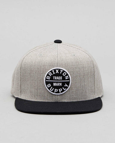 BRIXTON Oath III Snapback - Heather Grey/Black
