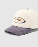 RUSTY Orbit Cord Six Panel Cap - Coal