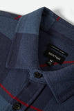 BRIXTON BOWERY L/S FLANNEL - Bering Sea/Mood Indigo/Adrenaline Rush