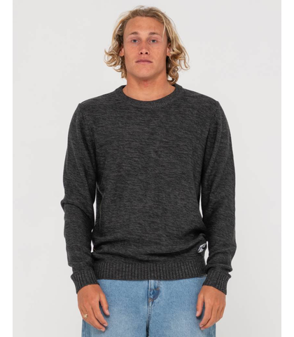Rusty Skyliner Crew Neck Knit - Black Marble