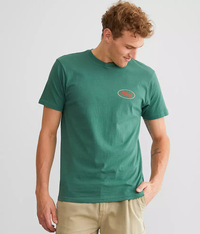 BRIXTON PARSONS S/S TAILORED TEE - Spruce/Whitecap/Aloha Red