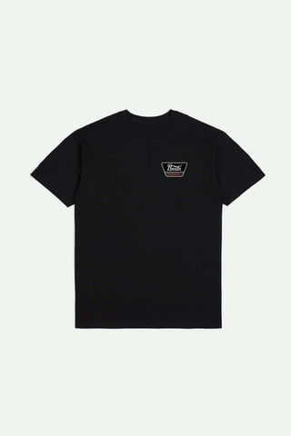 BRIXTON Linwood S/S Standard T-Shirt - Black/Orange/White