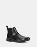 HUSH PUPPIES Cambridge EEE Extra Wide Leather Boot - Black