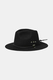 BRIXTON Wesley Weather Guard Packable Fedora - Black/Black