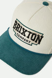 BRIXTON Pierson Netplus Snapback - Night Sage/Off White Corduroy