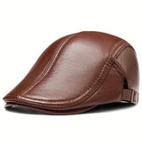 E-MALE Newsboy Leather Cap