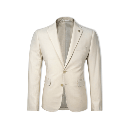 VARCE Matteo Notch Lapel Wool Blend Stretch Boys Suit - Oatmeal