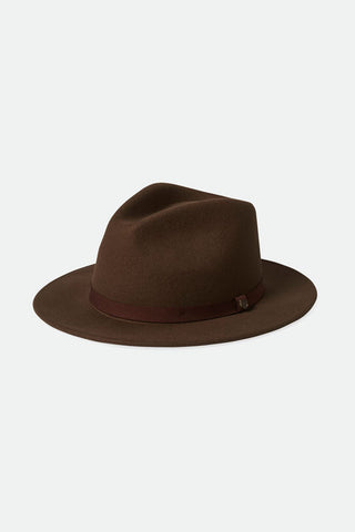 BRIXTON MESSER PACKABLE FEDORA - Dark Earth