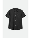 BRIXTON CHARTER FEATHERWEIGHT S/S SHIRT - Heather Black
