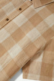 BRIXTON Cru Linen Blend Shirt - Off White/Sand