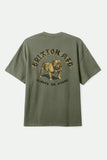 BRIXTON Bauer Heavyweight Relaxed Tee - Olive Surplus Classic Wash