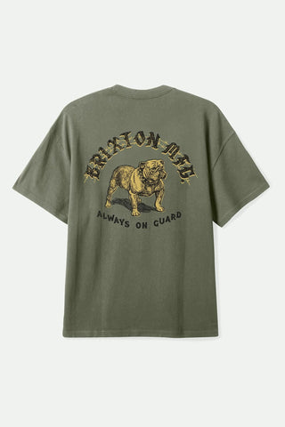 BRIXTON Bauer Heavyweight Relaxed Tee - Olive Surplus Classic Wash