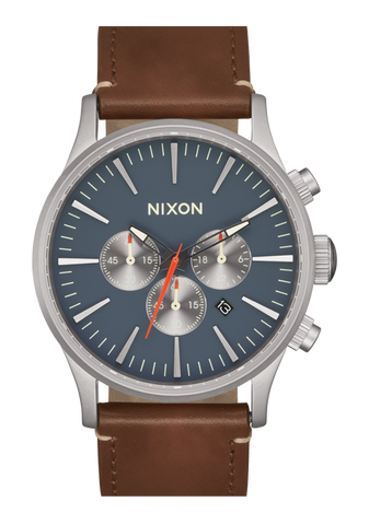 NIXON Sentry Chrono Leather Watch