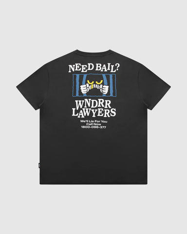 WNDRR Bail Box Fit Tee- Faded Black