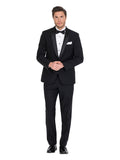FERRARI FORMALWEAR ANTON BLACK SHAWL DINNER HIRE SUIT