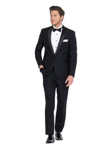 FERRARI FORMALWEAR ANTON BLACK SHAWL DINNER HIRE SUIT