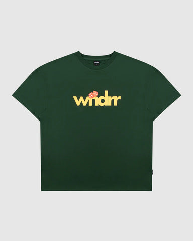 WNDRR HIGH ROLL BOX FIT TEE - Forest Green