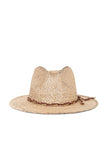 BRIXTON Messer Western Straw Fedora Hat - Sand