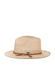 BRIXTON Messer Western Straw Fedora Hat - Sand