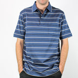 Bridgeport B2419 Double Mercerized Polo - Smoke Blue