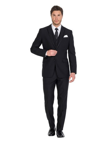 FERRARI FORMALWEAR CANNES BLACK DINNER HIRE SUIT