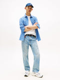 TOMMY JEANS DM0DM21226 Otis Signature Regular Straight Leg Jeans - Denim Mid Light Blue