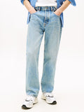 TOMMY JEANS DM0DM21226 Otis Signature Regular Straight Leg Jeans - Denim Mid Light Blue