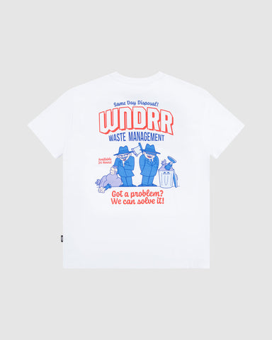 WNDRR WASTE MANAGEMENT BOX FIT TEE - WHITE