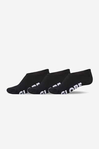 GLOBE Low Impact Invisible Sock 3 PK - Black