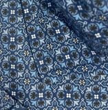 Blue Horizon BH48662 Poly Cotton Print S/S Shirt - Indigo