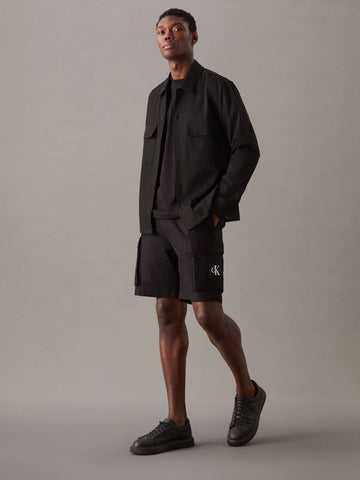 CALVIN KLEIN J30J326823 Cotton Twill Cargo Shorts - Black
