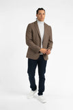 JAMES HARPER JHJ82 WOOL BLEND BLAZER - Brown