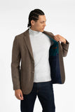 JAMES HARPER JHJ82 WOOL BLEND BLAZER - Brown