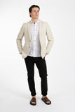 James Harper JHJ97 Linen Blazer - Natural